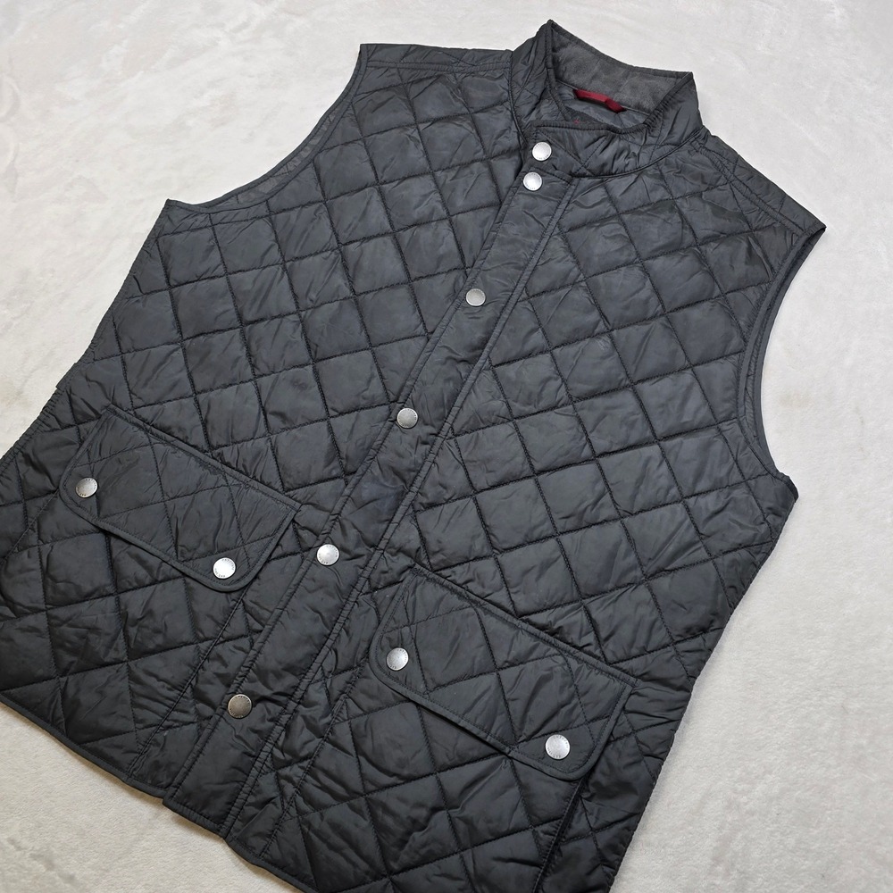 UNTUCKit Diamond Quilt Vest Mens Large Gray Lt Weight Wynwood‎ Zip & Snap - Picture 4 of 12